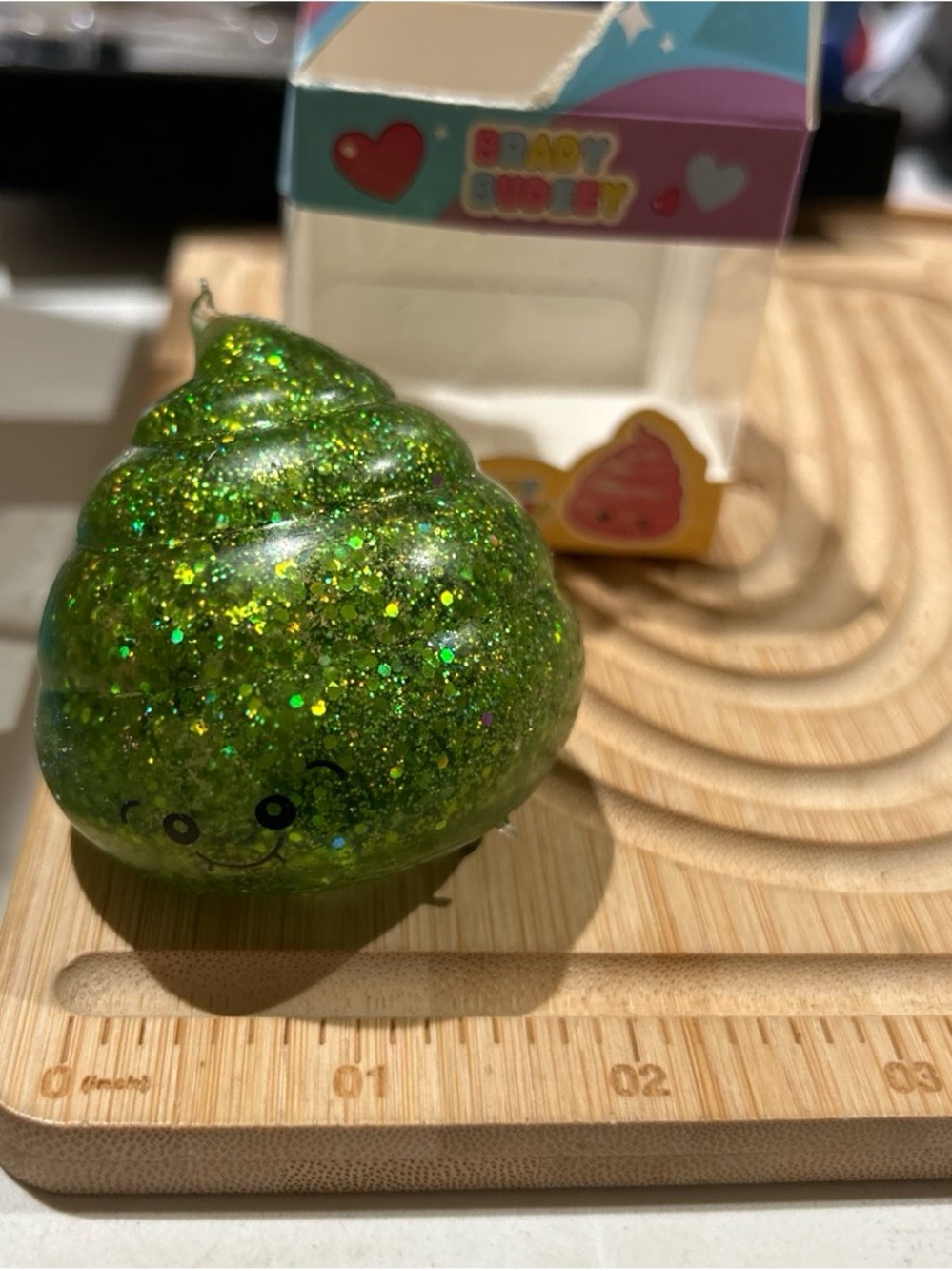 Glitter squishy with damage box